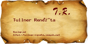 Tullner Renáta névjegykártya